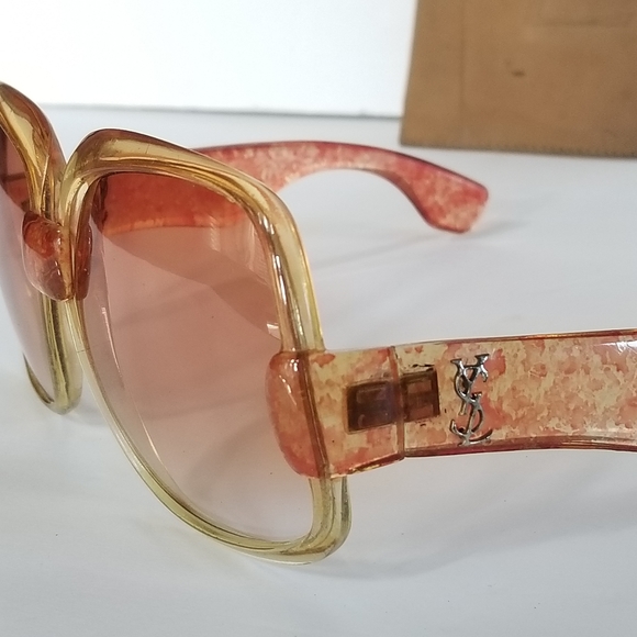 RARE AMAZING Vintage YVES SAINT LAURENT YSL PARIS 1970'S OVERSIZED    Sunglasses - Picture 11 of 16